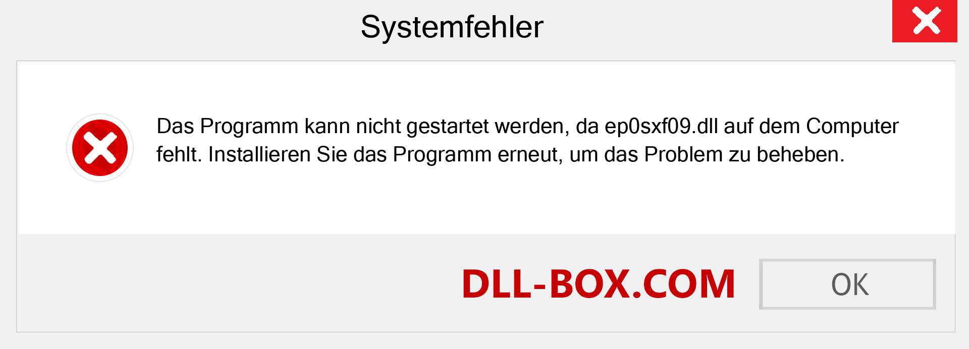 ep0sxf09.dll-Datei fehlt?. Download für Windows 7, 8, 10 - Fix ep0sxf09 dll Missing Error unter Windows, Fotos, Bildern