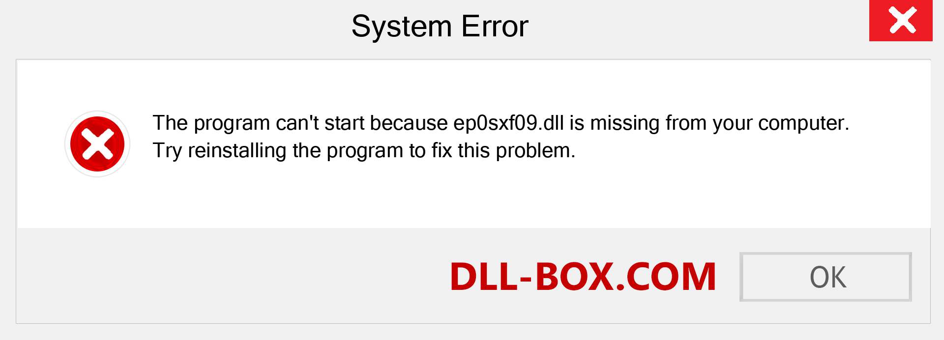  ep0sxf09.dll file is missing?. Download for Windows 7, 8, 10 - Fix  ep0sxf09 dll Missing Error on Windows, photos, images